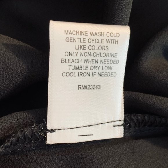 New York & Company Semi Sheer Black Blouse Size S - Picture 15 of 15